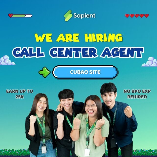 Hiring for Call Center Agent at our Cubao site